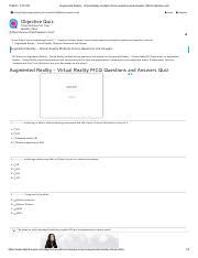 what is a characteristic of augmented reality mcq village|Augmented Reality Quizzes, Questions & Answers .